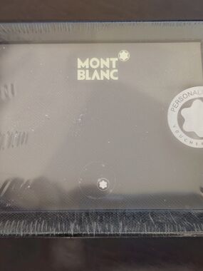 Montblanc Black Leather Wallet & Silver Pen Gift Voucher Set
